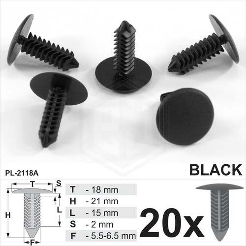 Black plastic fir tree - 20,