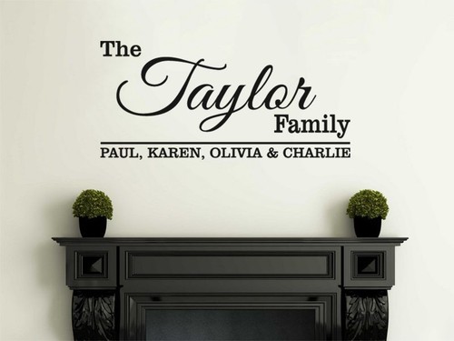 Personalised family wall quote - wall,