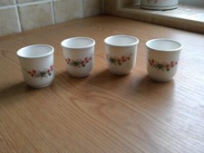 Vintage melamine egg cups x 4