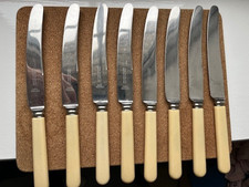 Vintage Set 8 x Faux Bone CUTLERY, John Taylor & Co Sheffield, Firth Stainless.