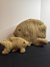 Vintage Fish 12" Woven Rattan