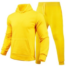 Mens Tracksuit Set Long Sleeve Sweatsuit Men Hooded Workout Casual Drawstring