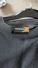 Mens Strongbow T/Shirt Size L Black Short Sleeve