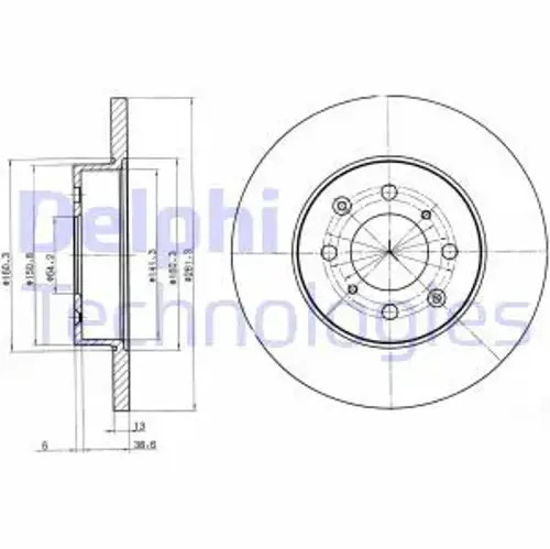 Brake disc solid bg3262 - brake,