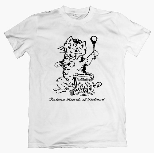 Postcard records tshirt 80s - postcard,