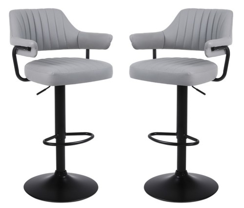 Grey plush bar stools gas - x, stools,