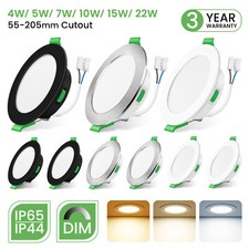 UK LED Recessed Ceiling Light Ultra Slim 3CCT Dimmable Downlight Flat Panel Spot