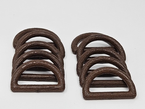 Vintage brown plastic faux - 10,
