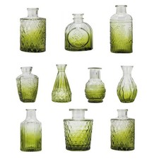 Glass Bud Vase Set of 12 Small