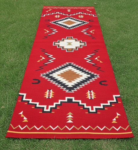 Southwestern navajo wool rug - southwestern,