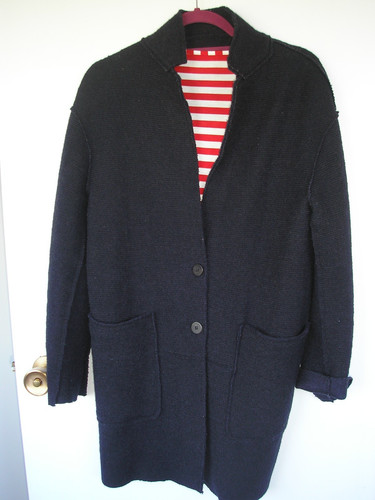Zara outerwear dark navy wool - zara,