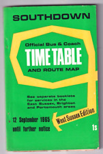 SOUTHDOWN BUS & COACH TIMETABLE 1965 (West Sussex) - 200 pages + map