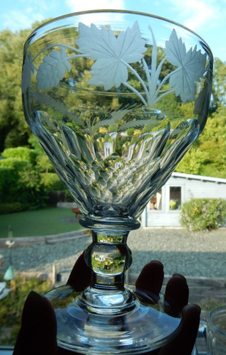 Antique crystal ale glass - ale, ex