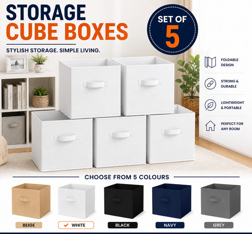 Fabric storage boxes with - storage,