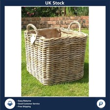 Square log storage basket with - square,
