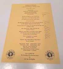 Christopher Marlowe Statue  Unveiling Event Signed By Sir Ian McKellen - EX