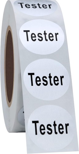 500 pcs sliver - tester, stickers