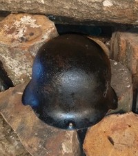 WWII GERMAN HELMET M42 EF66