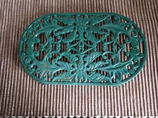 LARGE OBLONG CAST IRON TRIVET - 34cm LONG