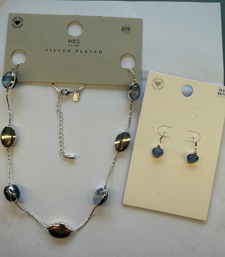 Silver plated blue stone - blue,