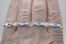 Blue Green Fire Opal 925
