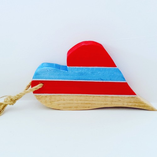 Decorative wooden heart - wooden,