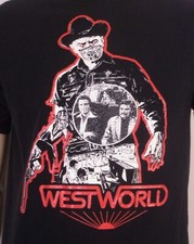 vintage 00s Y2K RARE Westworld Movie Film T-Shirt 70s Horror Sci Fi SZ M