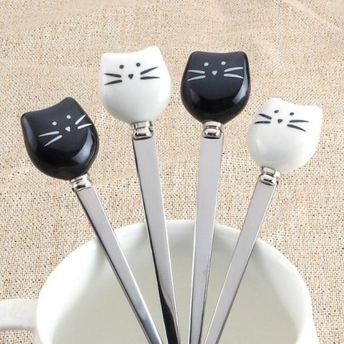 Cat spoon stainless - spoon, steel