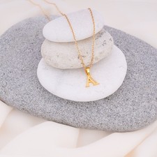 22K Gold Letter A Pendant – 0.95g – Cubic Zirconia Accents – Hallmarked 916 –New