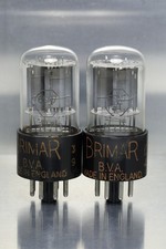 2x NOS BRIMAR 6SN7GT Valves Tubes Gray Plate Eq B65 CV1988 ECC32 13D2 VT-231