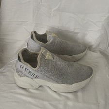 Guess Trainers Women’s Shoes Size UK 5 EU 38 Grey Silver Mesh Sneakers