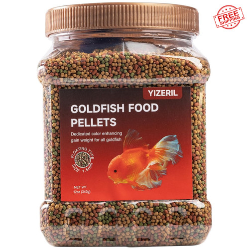 Floating goldfish food pellets - goldfish,