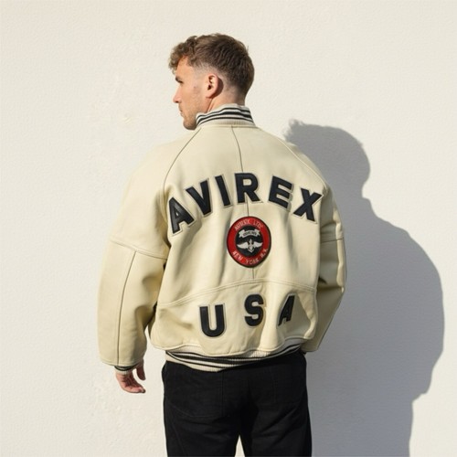 Vintage cream avirex leather - vintage,