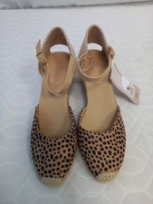 ❤️ Tu Beige Spotty Wedge Heel Sandals Size 6 BNWT