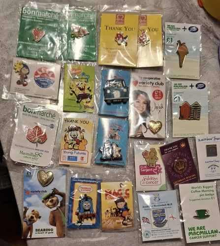 Charity pin badges some - charity, badges,