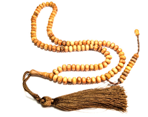 Olive wood prayer beads - olive,