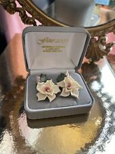 Vintage Fleur 2000 Bone China Earrings
