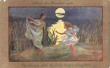 1920  SYBIL  BARHAM   Lake King's Daughter RAINBOW ENDS Series 1218 postcard