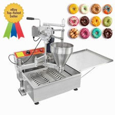 ✅220V Commercial Donut Maker 3.5KW 2000pcs/h 24L Fryer 304 Steel 1Y Guarantee UK