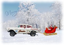 Santa Pod Christmas Xmas Card