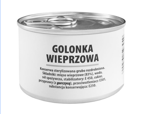 Polish military canned pork - military,