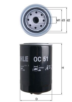 Mahle oil filter for - mahle,