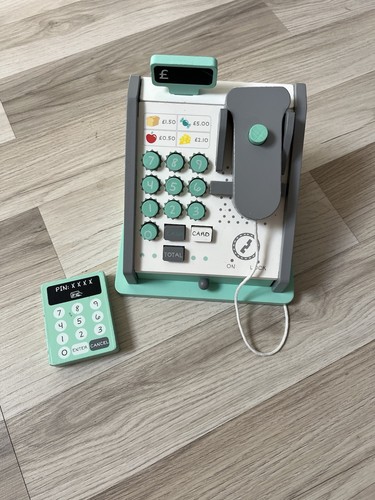 Wooden play cash - cash, register