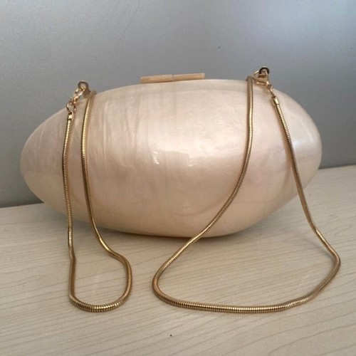 Pearl acrylic clutch - pearl,