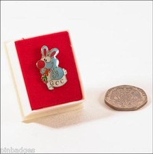 GCC Rabbit character vintage enamel pin badge tie tac boxed