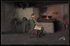 Postcard Thoughtful Napoleon