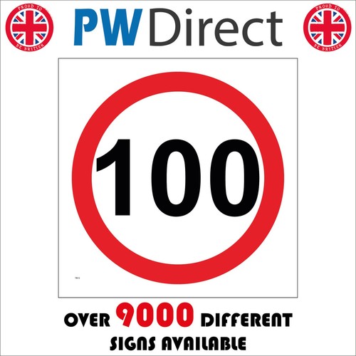 Sign 100 mph speed - 100, road