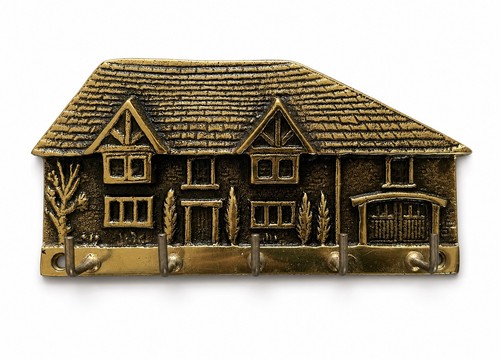 Brass house key - of, 5