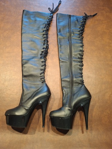 Thigh high leather - leather, boots