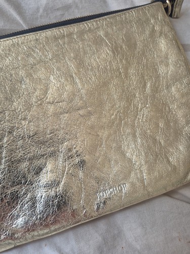 Used leather gold - gold, bag